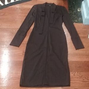Gucci long slightly fitted dress with drapng